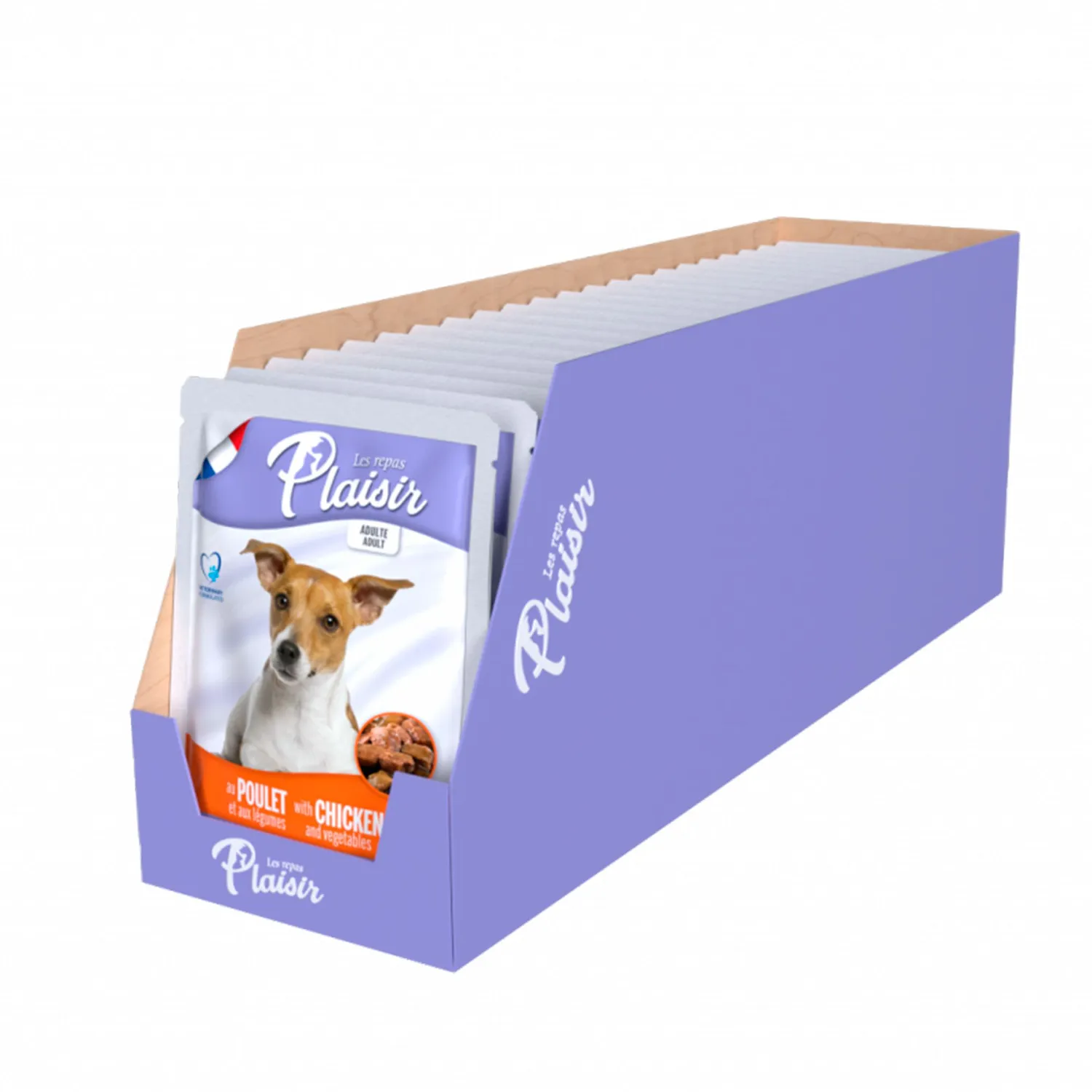 Comida Húmeda Para Perro Adutlo Plaisir Trozos De Pollo 100gr