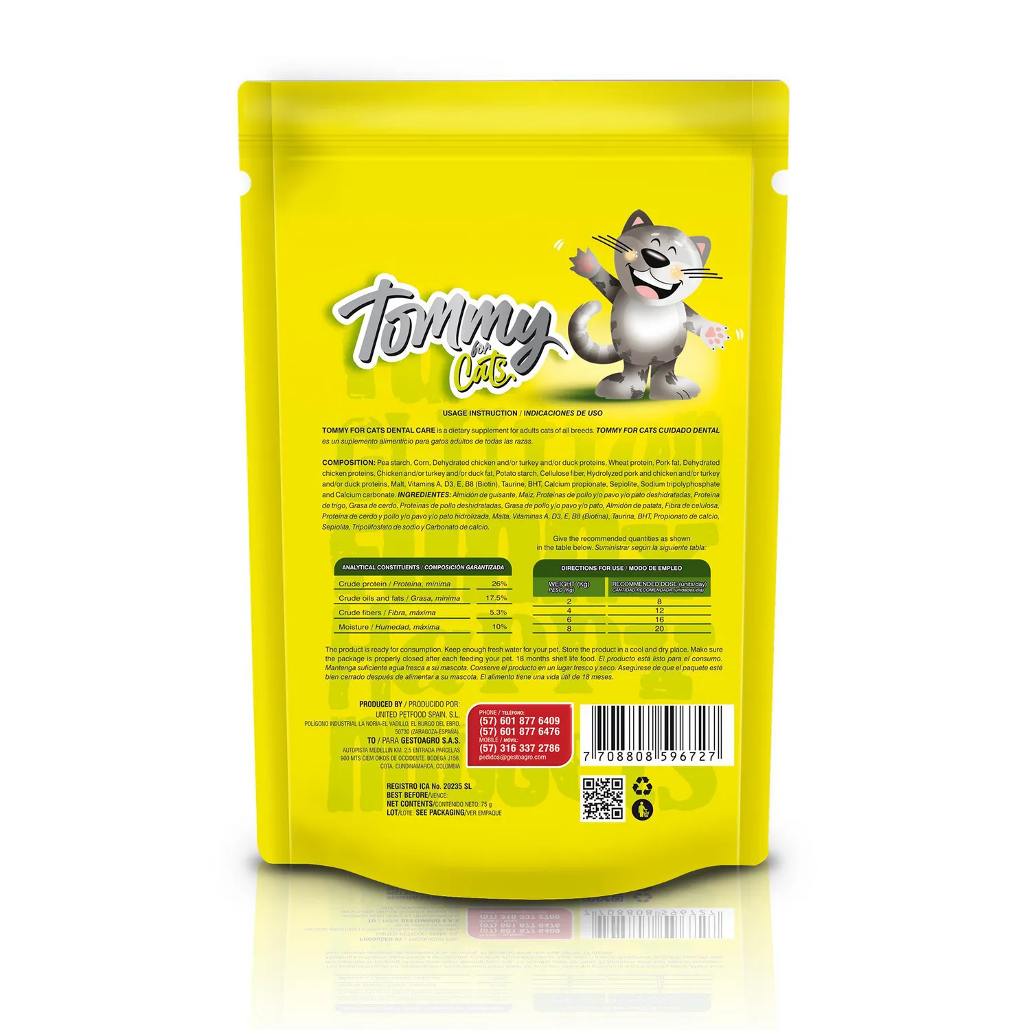 Snack para gato tommy for cat dental care 75gr