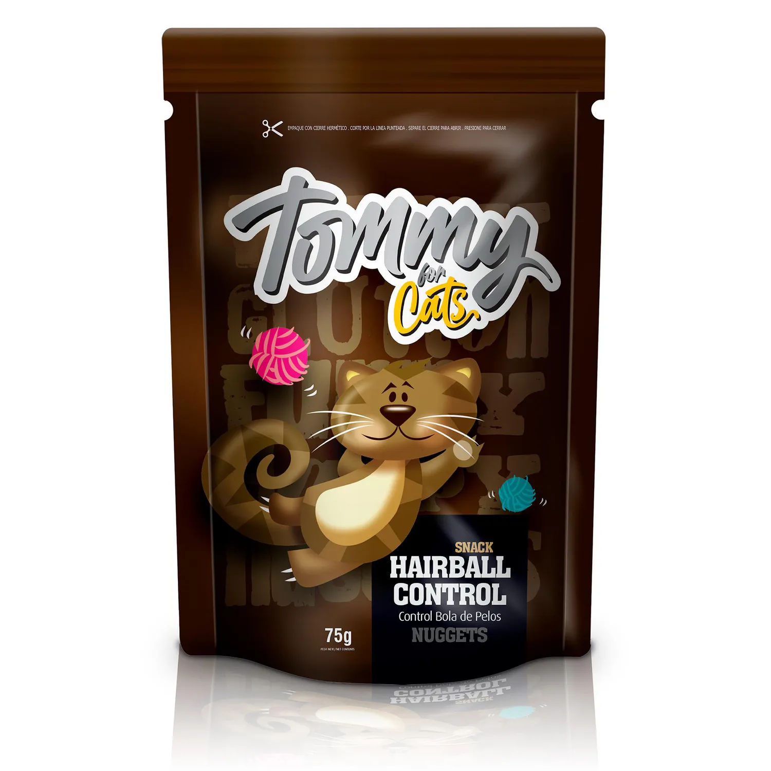 Snack para gato tommy for cat control bola de pelos 75gr
