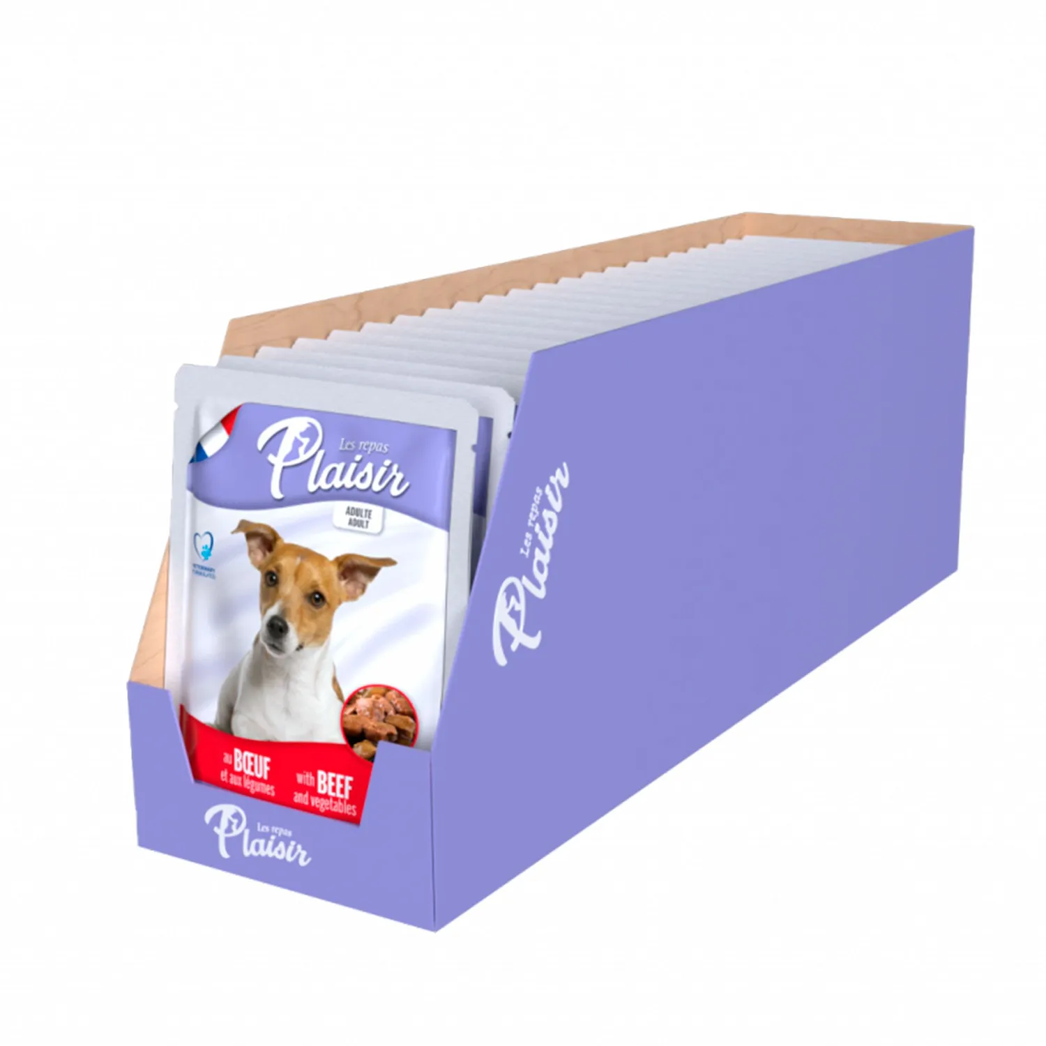 Comida Húmeda Para Perro Adutlo Plaisir Trozos De Res 100gr