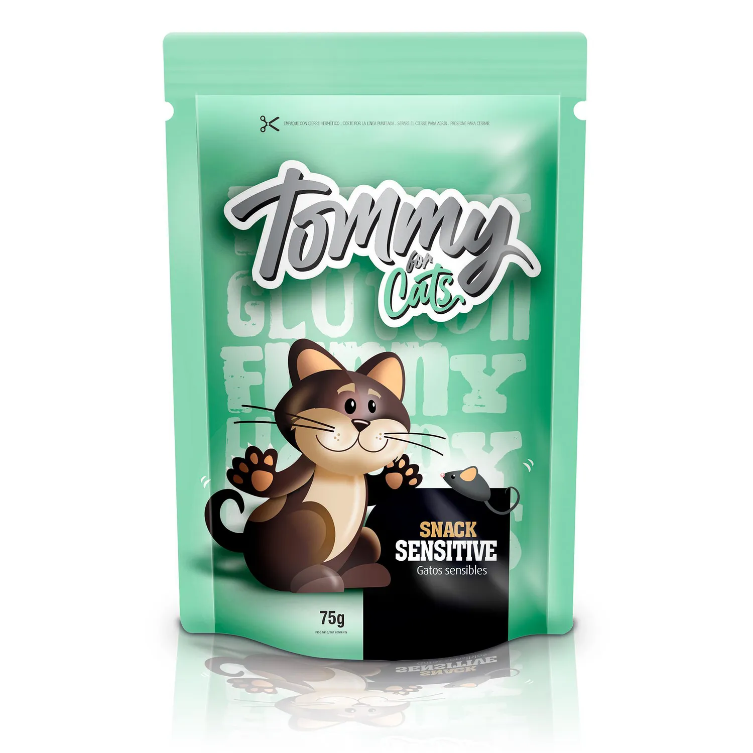 Snack para gato tommy for cat sensitive 75gr