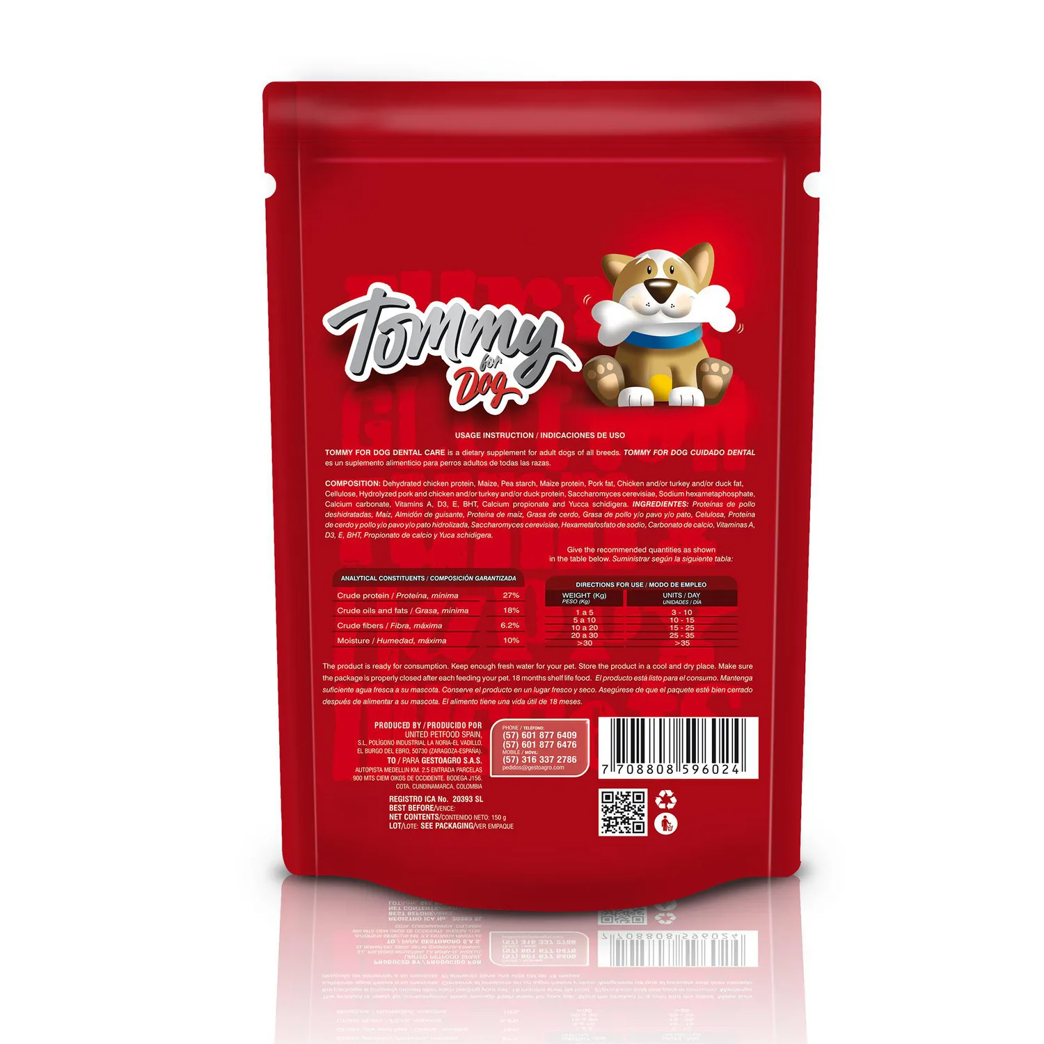 Snack para perro tommy for dog dental care 150gr