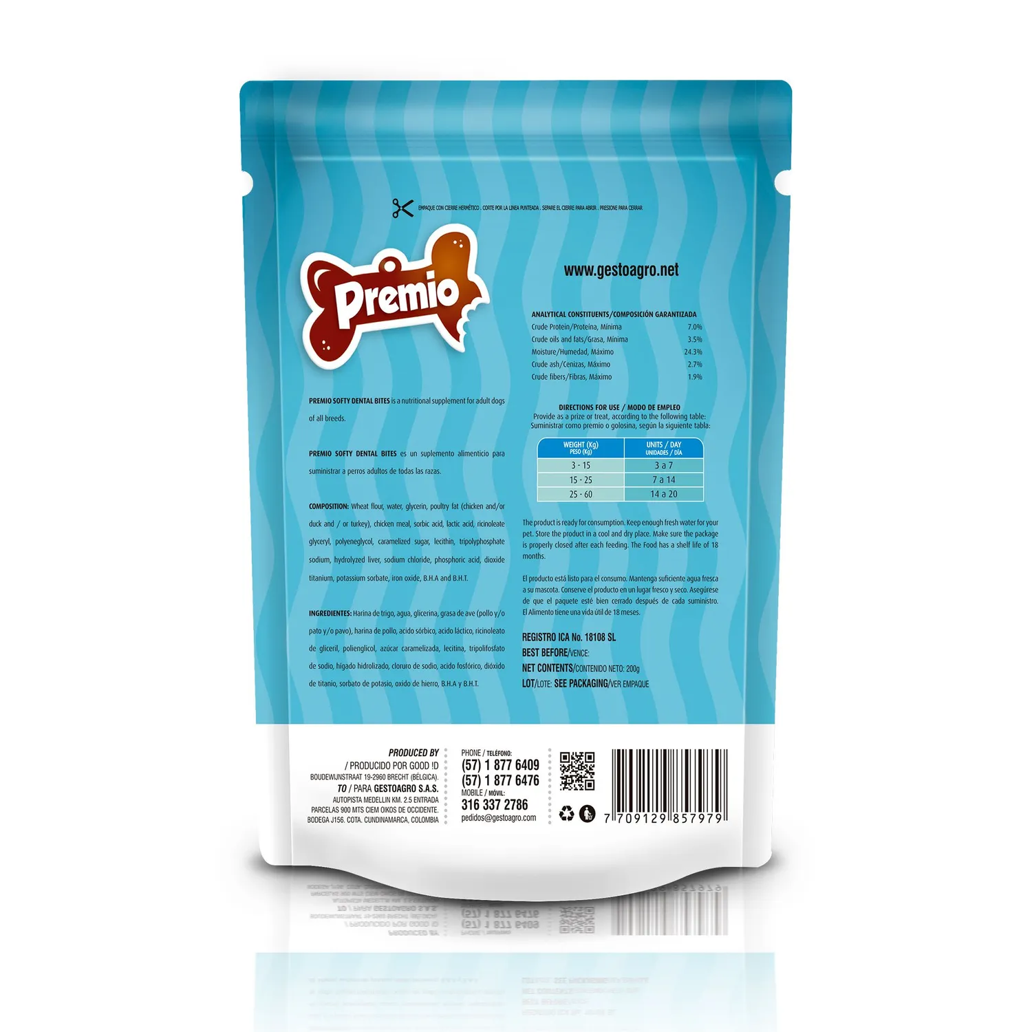 Snack Para Perros Premio Softy Dental Bites X 200Gr Premio