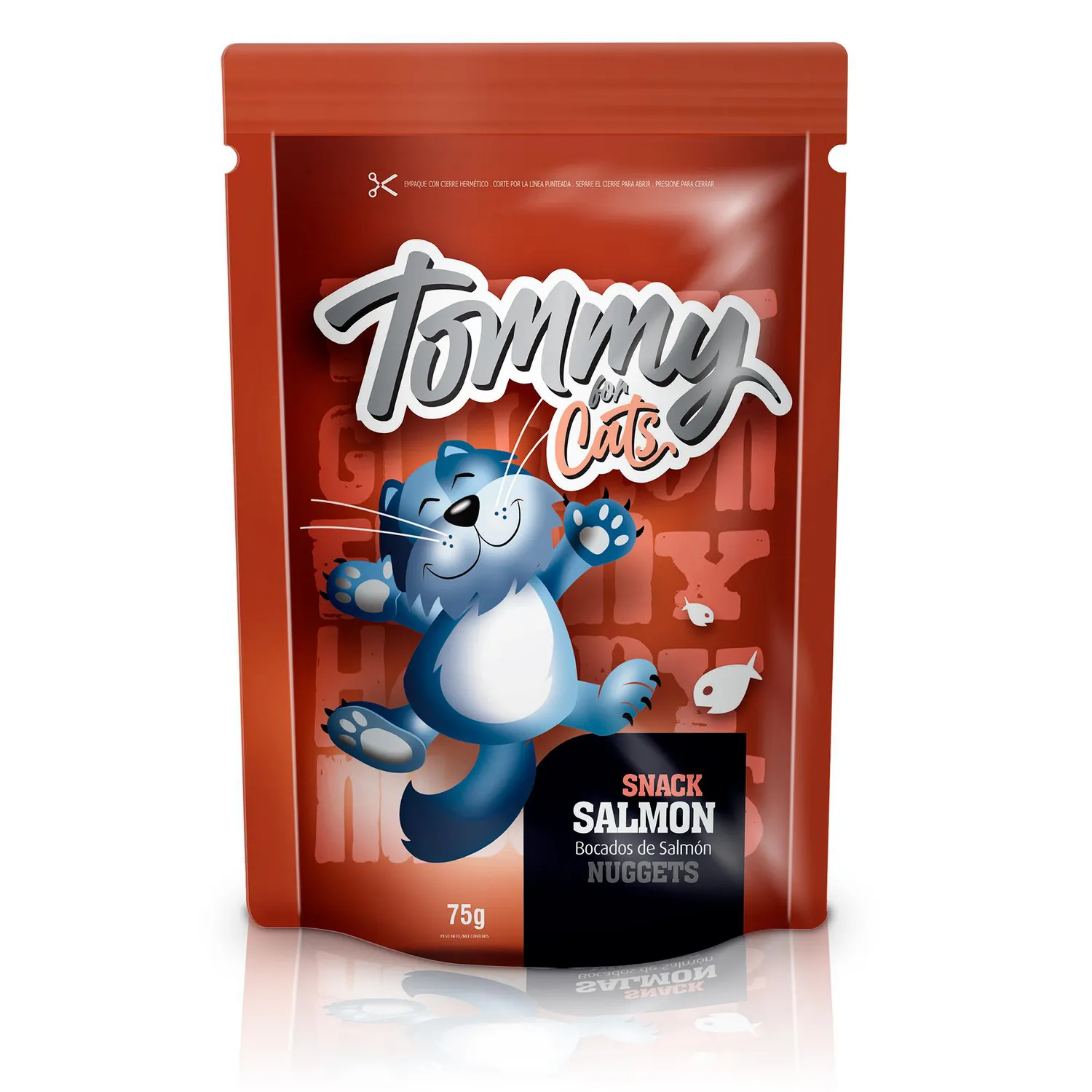 Snack para gato tommy for cat sabor a salmón 75gr