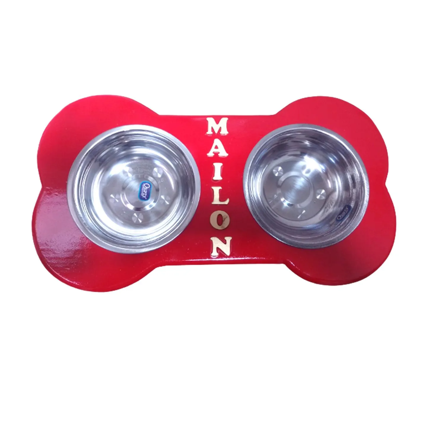 Comedero Para Perro S Pino-Platos Metalicos Fucsia Madelau 4