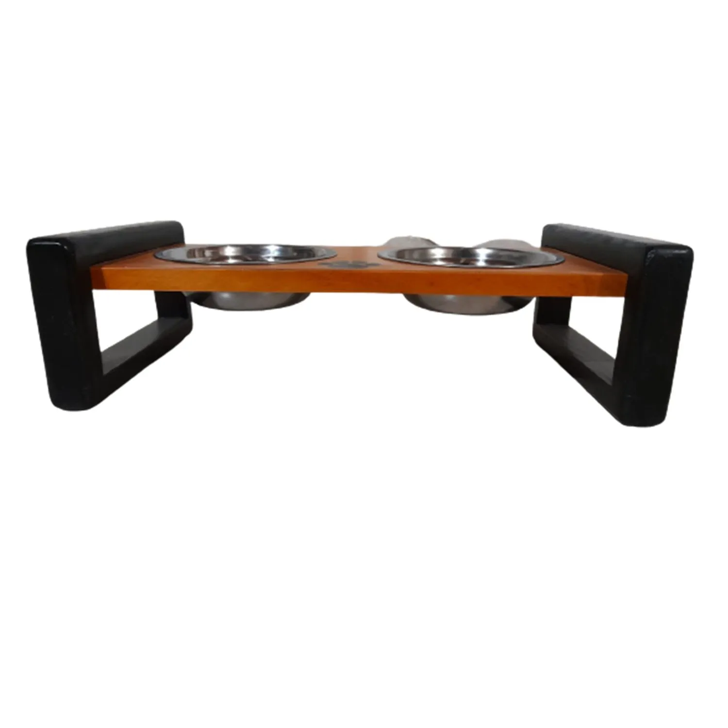 Comedero Para Perro Floating S Pino-Platos Metalicos Negro Madelau