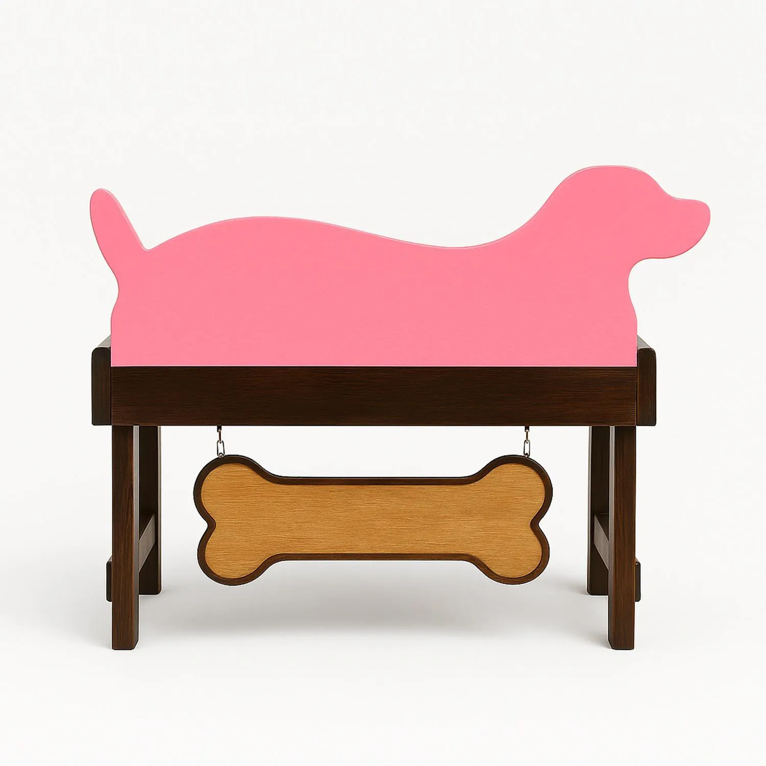 Comedero Para Perro Prinss M Pino-Platos Metalicos Rosa/Café Madelau 4