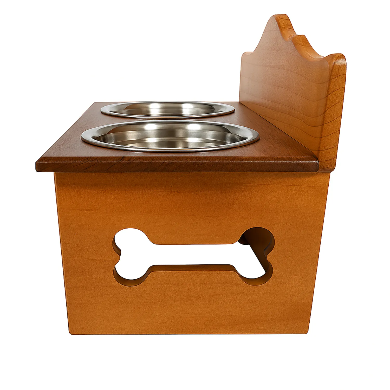 Comedero Crown M Pino-Platos Metalicos Madelau 3
