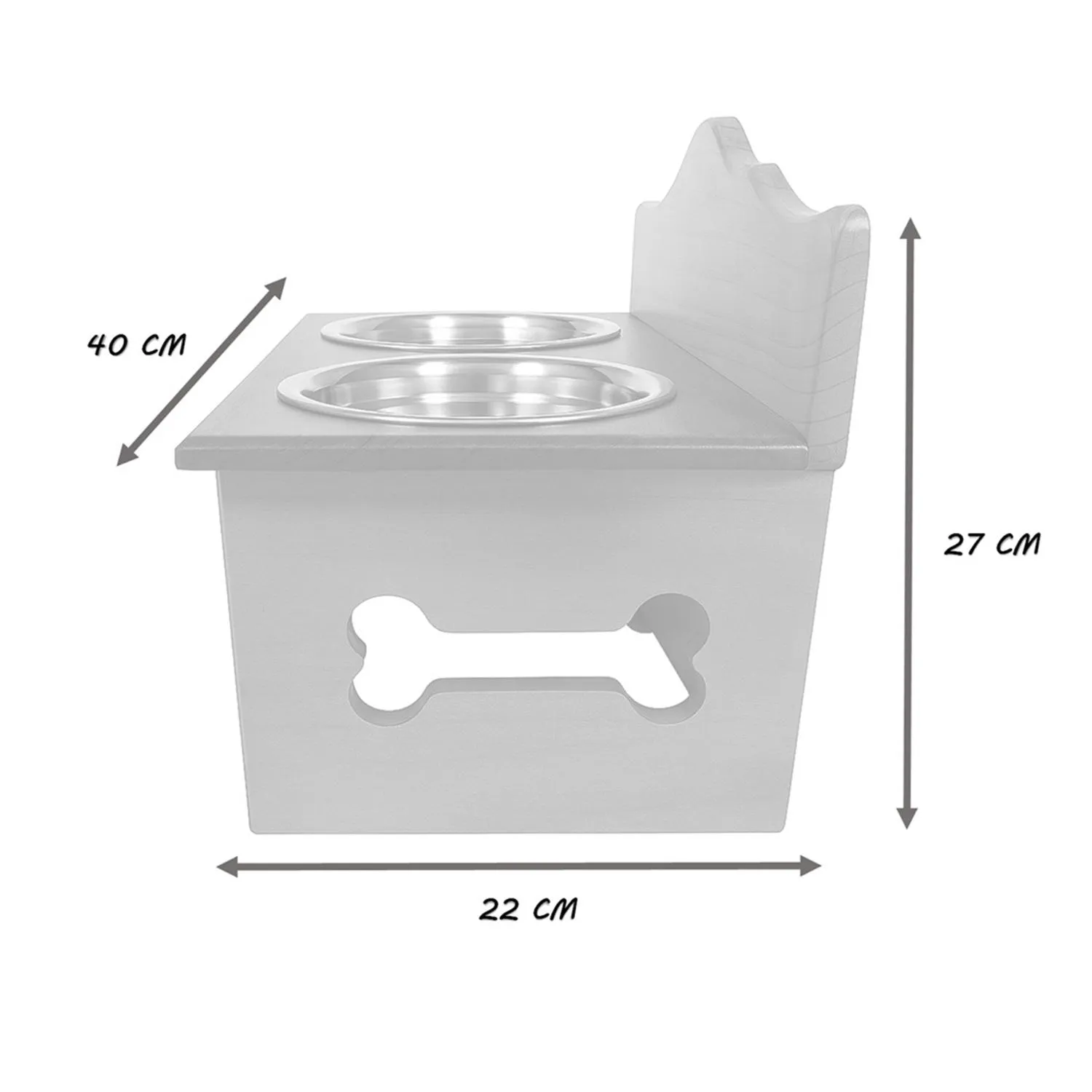 Comedero Crown M Pino-Platos Metalicos Madelau 5