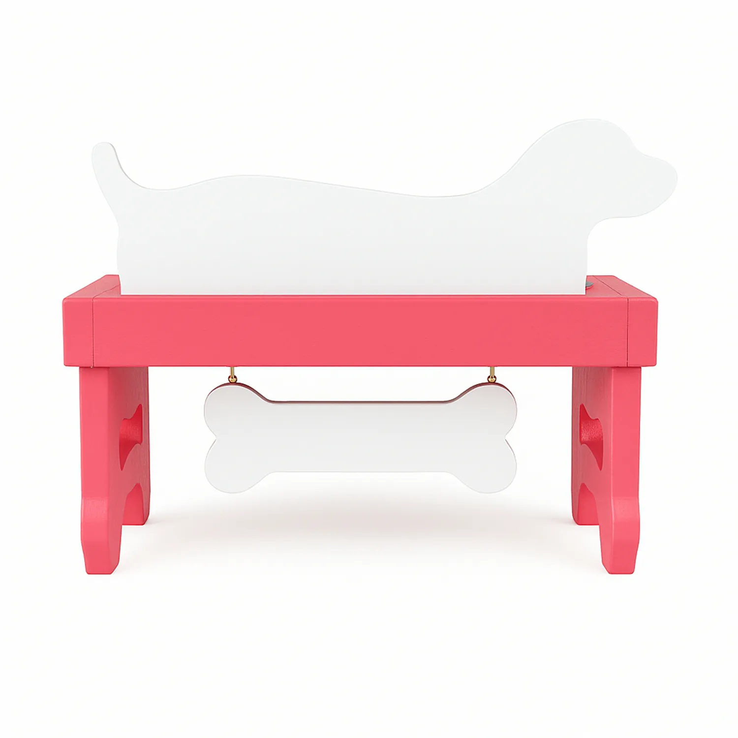 Comedero Prinss S Pino-Platos Metalicos Rosa/Blanco Madelau 4