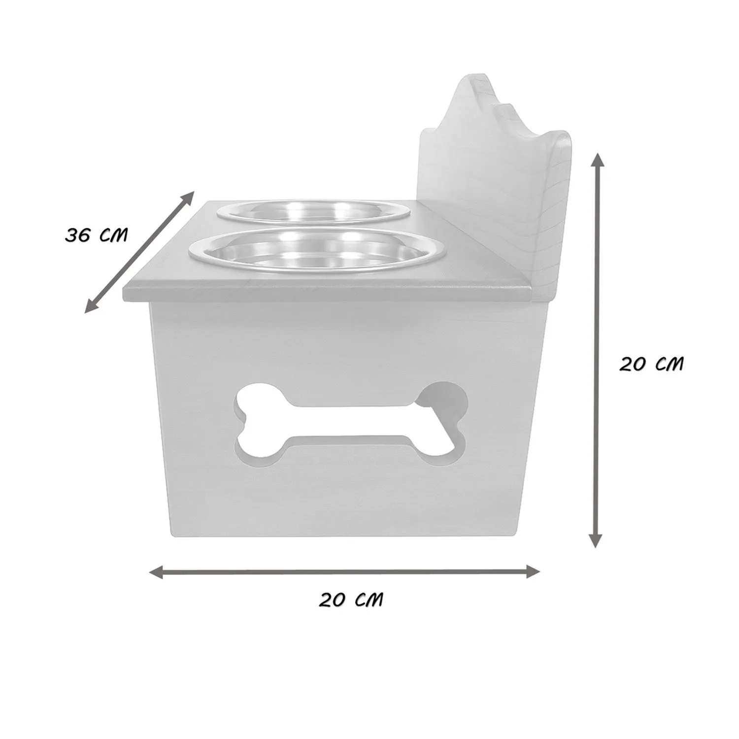 Comedero Crown S Pino-Platos Metalicos Madelau 5