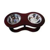 Comedero Para Perro Bars L Pino-Platos Metalicos Madelau