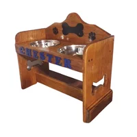 Comedero Para Perro Bowtie L Pino-Platos Metalicos Madelau