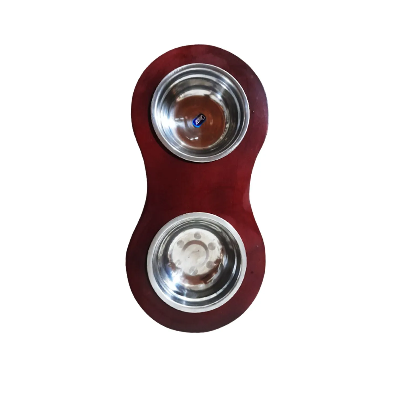 Comedero Para Perro Bars S Pino-Platos Metalicos Madelau 3