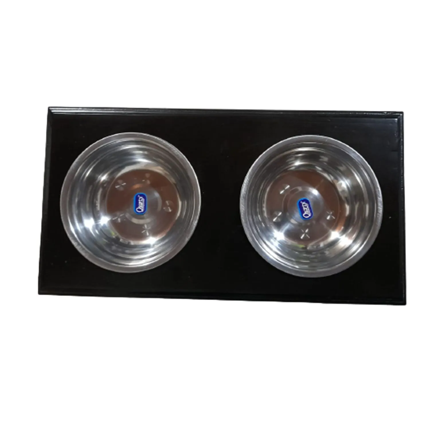 Comedero Para Perro Aesthetic L Pino-Platos Metalicos Negro Madelau 5