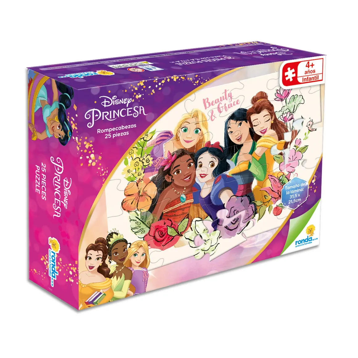 Rompecabezas x 25 Pzas Estandar Princesas Ronda - Homecenter.com.co