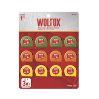 Set por 9 Flexómetros de 5 m Naranjas Cinta Amarilla 3/4 Pulgadas Wolfox