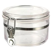 Recipiente 0.5kg Redondo Tapa Acrílico Transparente Felli