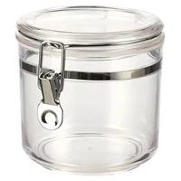 Recipiente 1kg Redondo Tapa Acrílico Transparente Felli