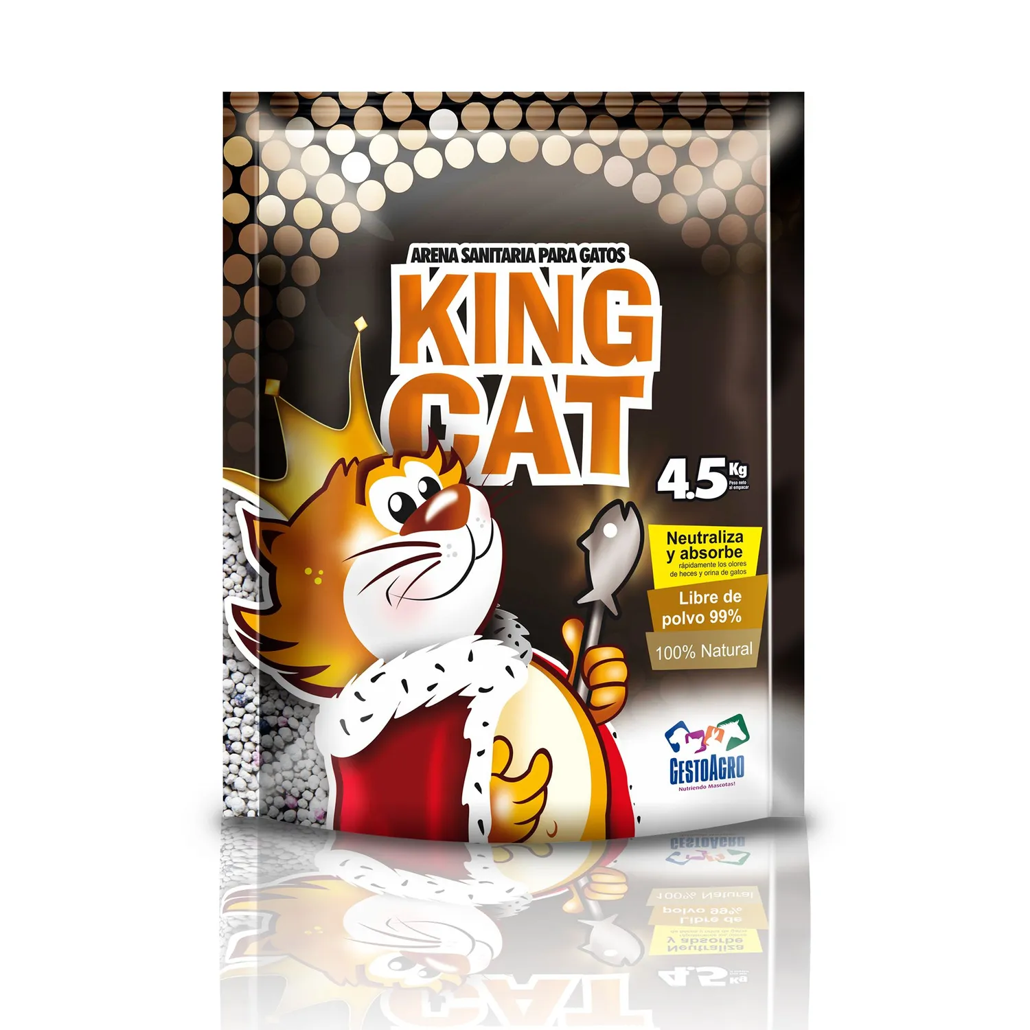 Arena Sanitaria Gato Aglomerante Bentonita King Cat 4.5 Kg