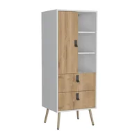 Cómoda Alta Huna 132X51 Rta Macadamia Blanco