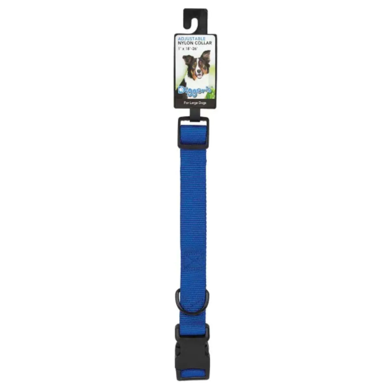 Collar Ajustable para Perro en Nylon Azul 45.72 a 66.04 cm Boss Pet