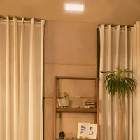 Panel Led Cuadrado Incrustar 6w Luz Calida 3000k