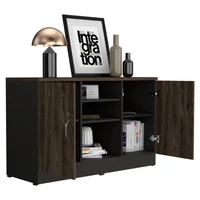 Gabinete Home Office 2 Puertas Rta Milan Wengue