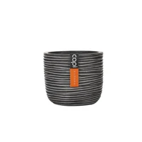 Matera Conic Round Rib 14 cm Negro