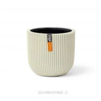 Matera Conic Round Groove 17 cm Beige