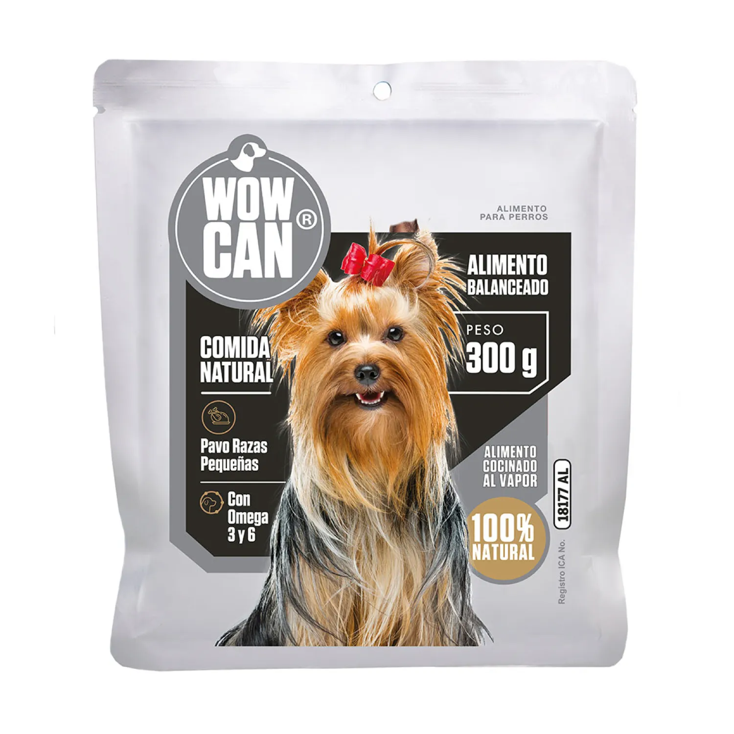 Comida Húmeda Perro Pavo Razas Pequena 300 G Wow Can