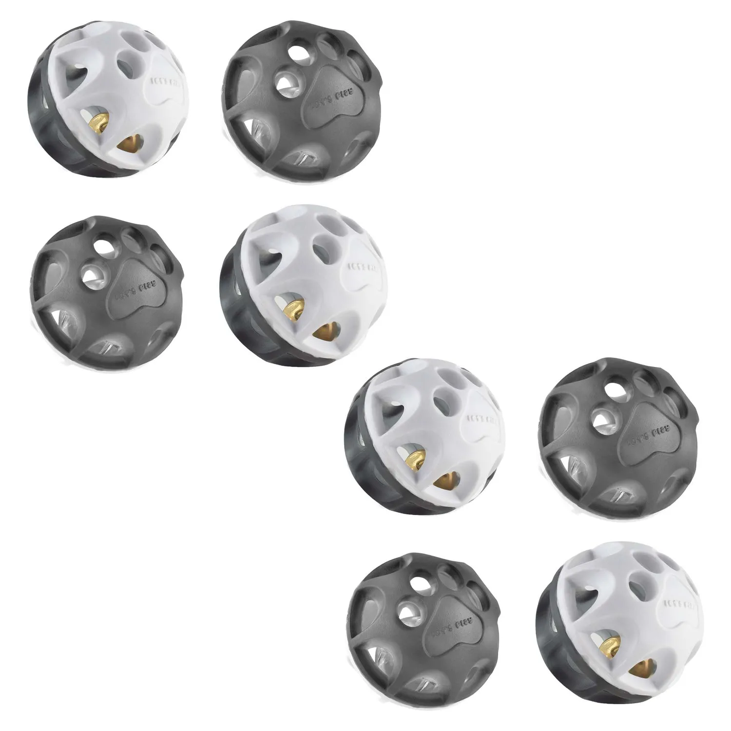 Kit X8 Pelotas Para Gatos Con Cascabel Suave Resistente