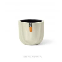 Matera Conic Round Groove 14 cm Beige