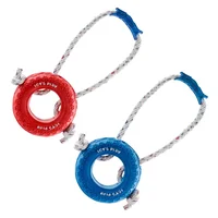 Set X2 Llantas Razas Grandes Manija Y Cuerda Azul Rojo