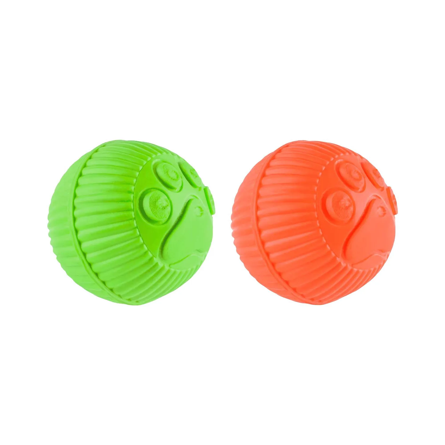 2 Juguetes Para Perro : Pelota Lanzadora. Mordedora Naranja Verde