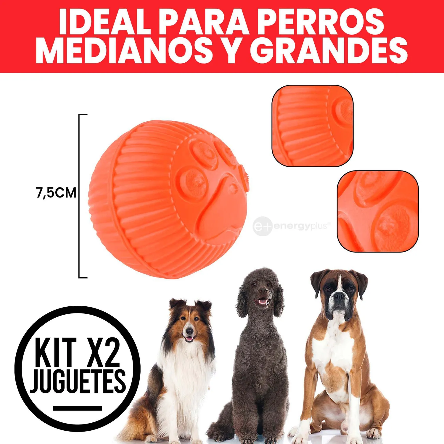 2 Juguetes Para Perro : Pelota Lanzadora. Mordedora Naranja Verde 5