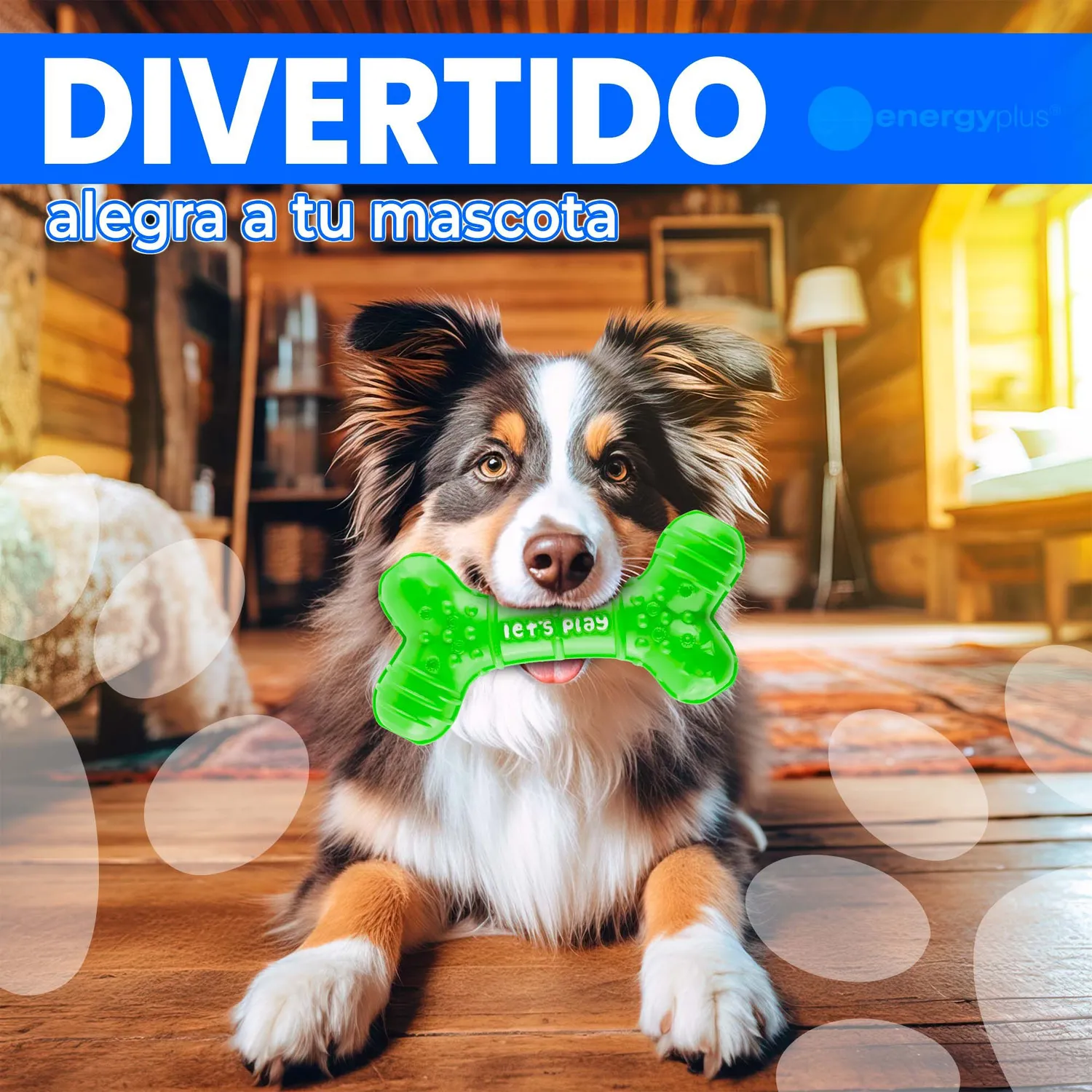 Juguete Para Perro Mordedor Dental Hueso Goma Med Verde 4