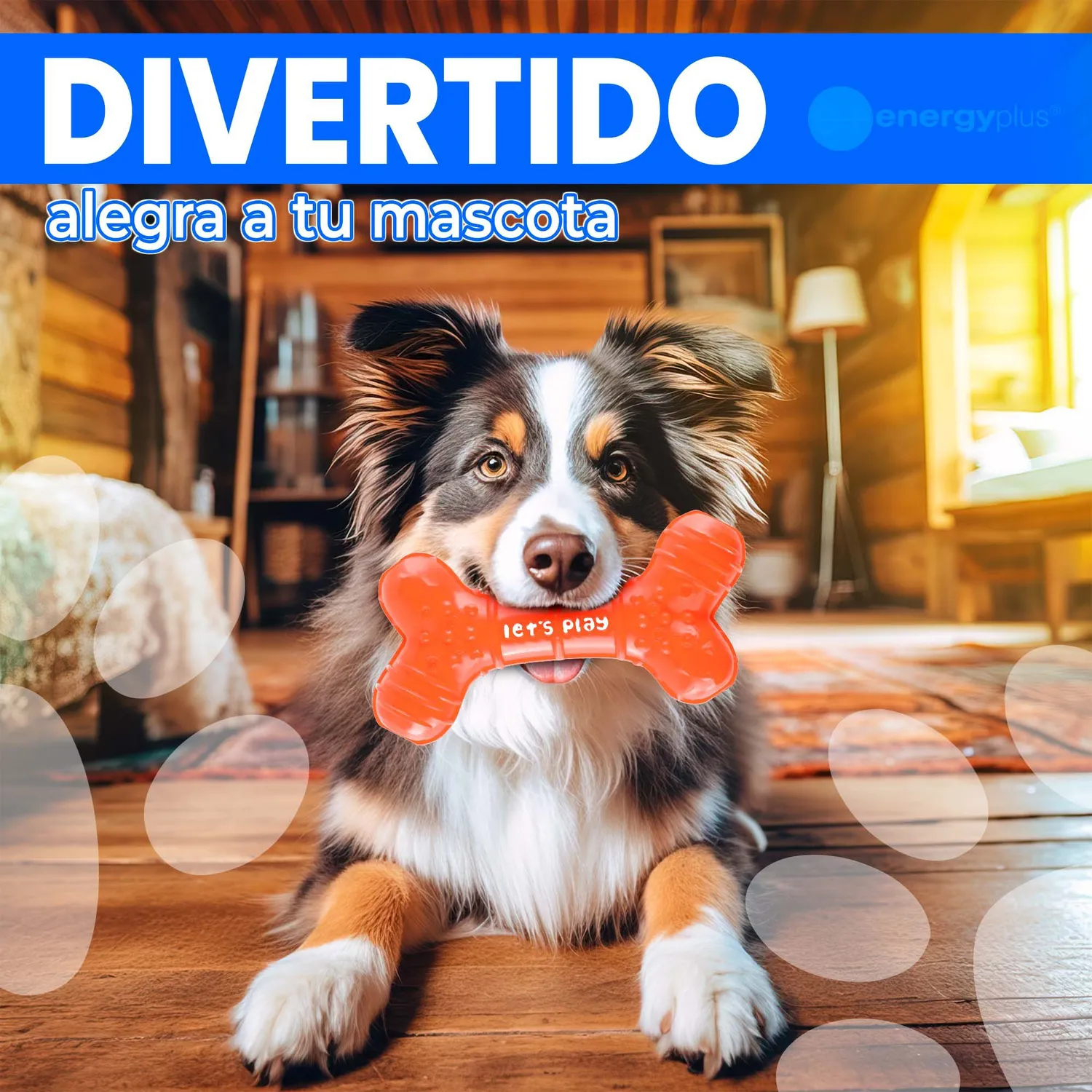 Juguete Para Perro Mordedor Dental Hueso Goma  Med Naranja 4