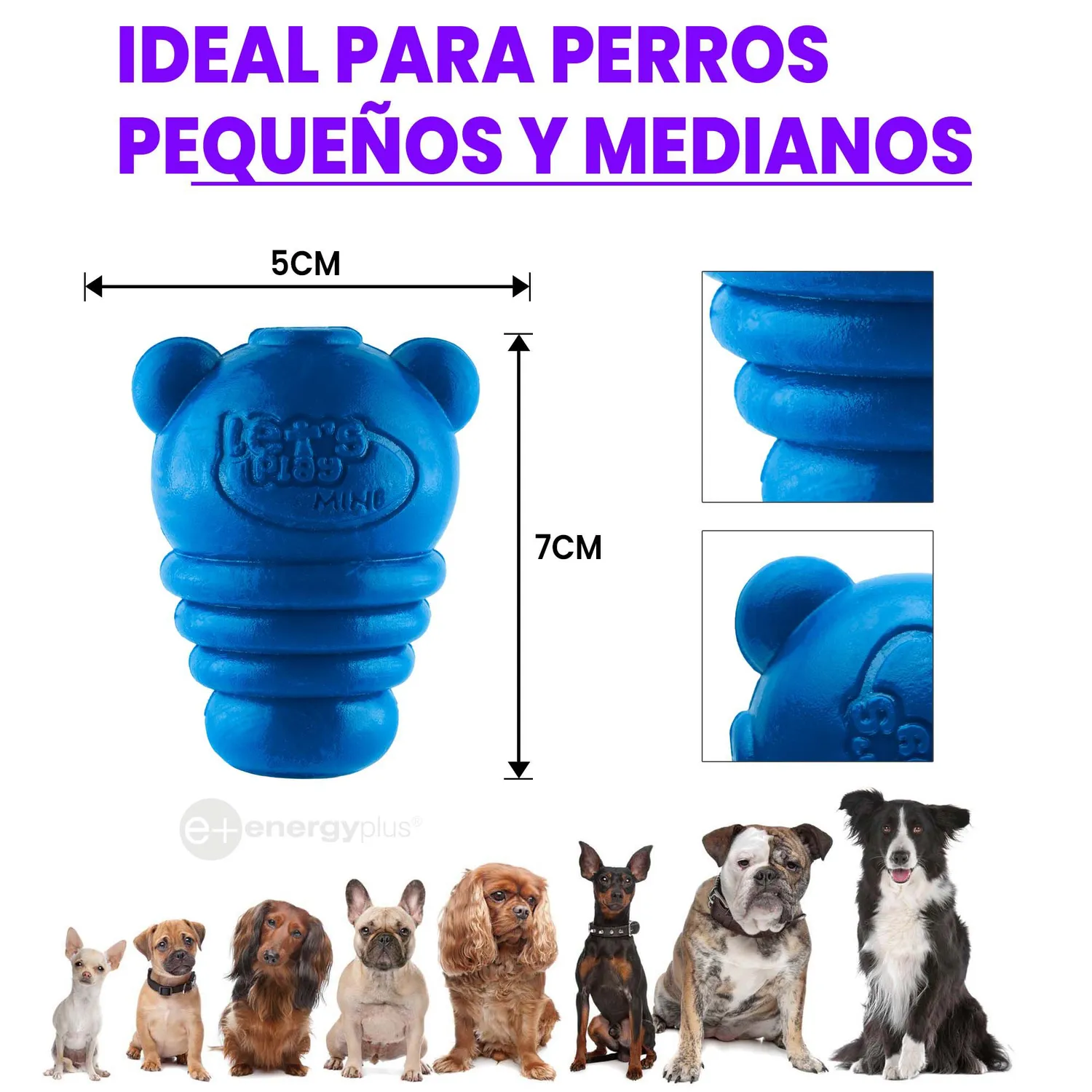 Juguete Para Perro Dispensador Pequeño Azul 5