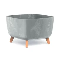 Matera Plástica Gracia Square Beton 39 Cm Color Gris Concreto