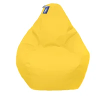 Puff Pera en Cuerotex Talla m Amarillo