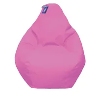 Puff Pera en Cuerotex Talla m Fucsia