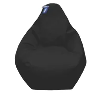 Puff Pera en Cuerotex Talla S Negro