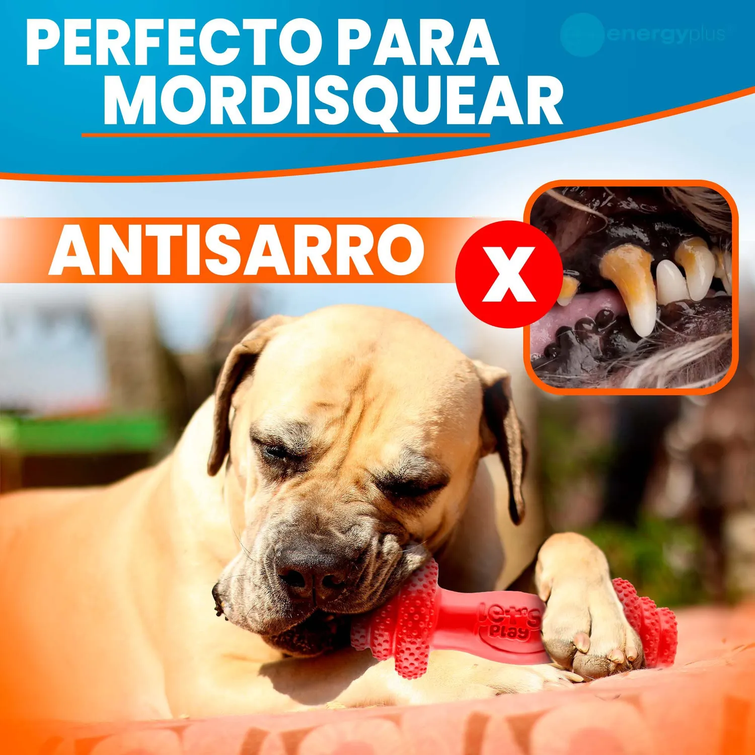 Juguete Para Perro Mordedor Pesa Maciza Grandes Rojo