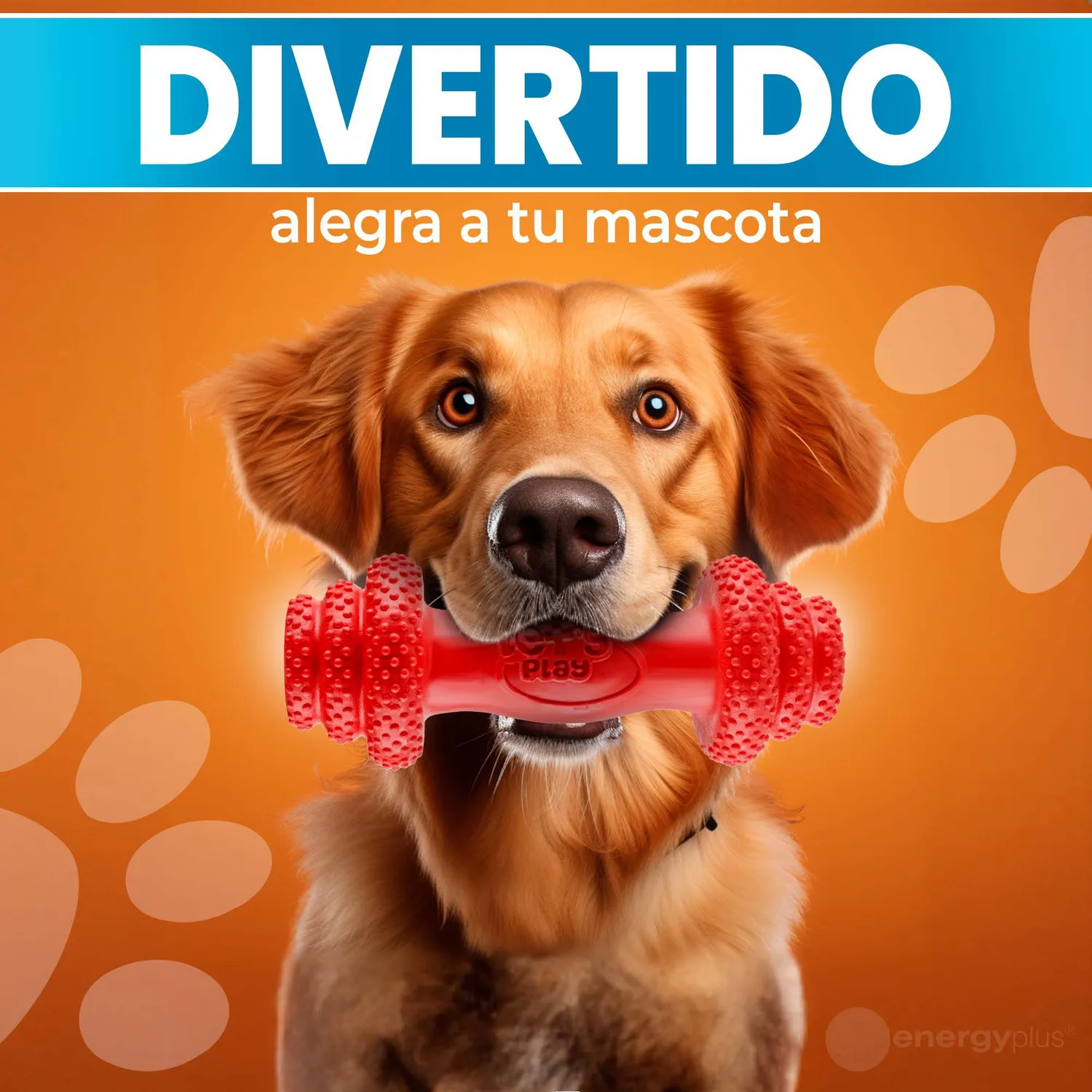 Juguete Para Perro Mordedor Pesa Maciza Grandes Rojo 4