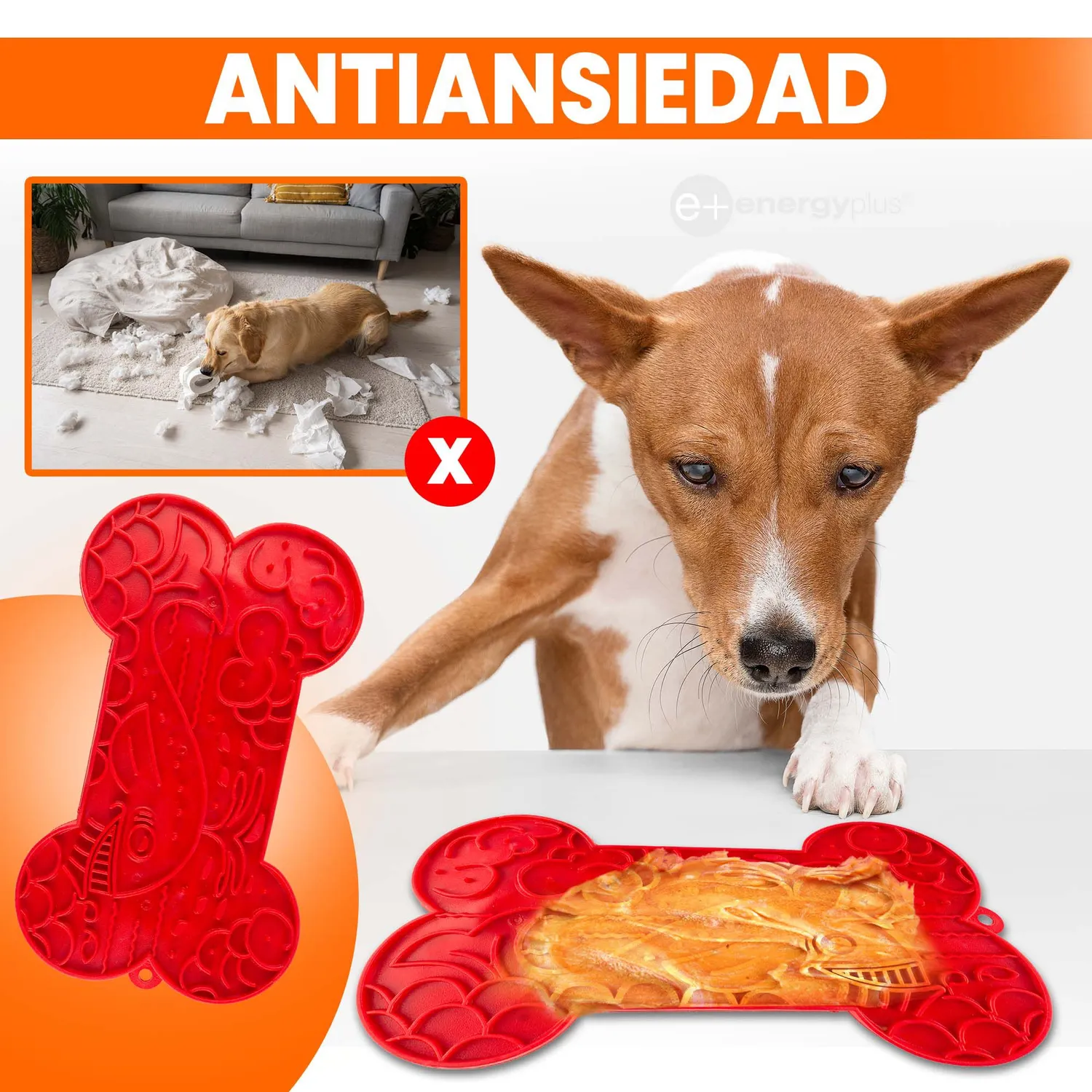 Lamedero Perros Grandes: Atóxico y Adhesivo Rojo