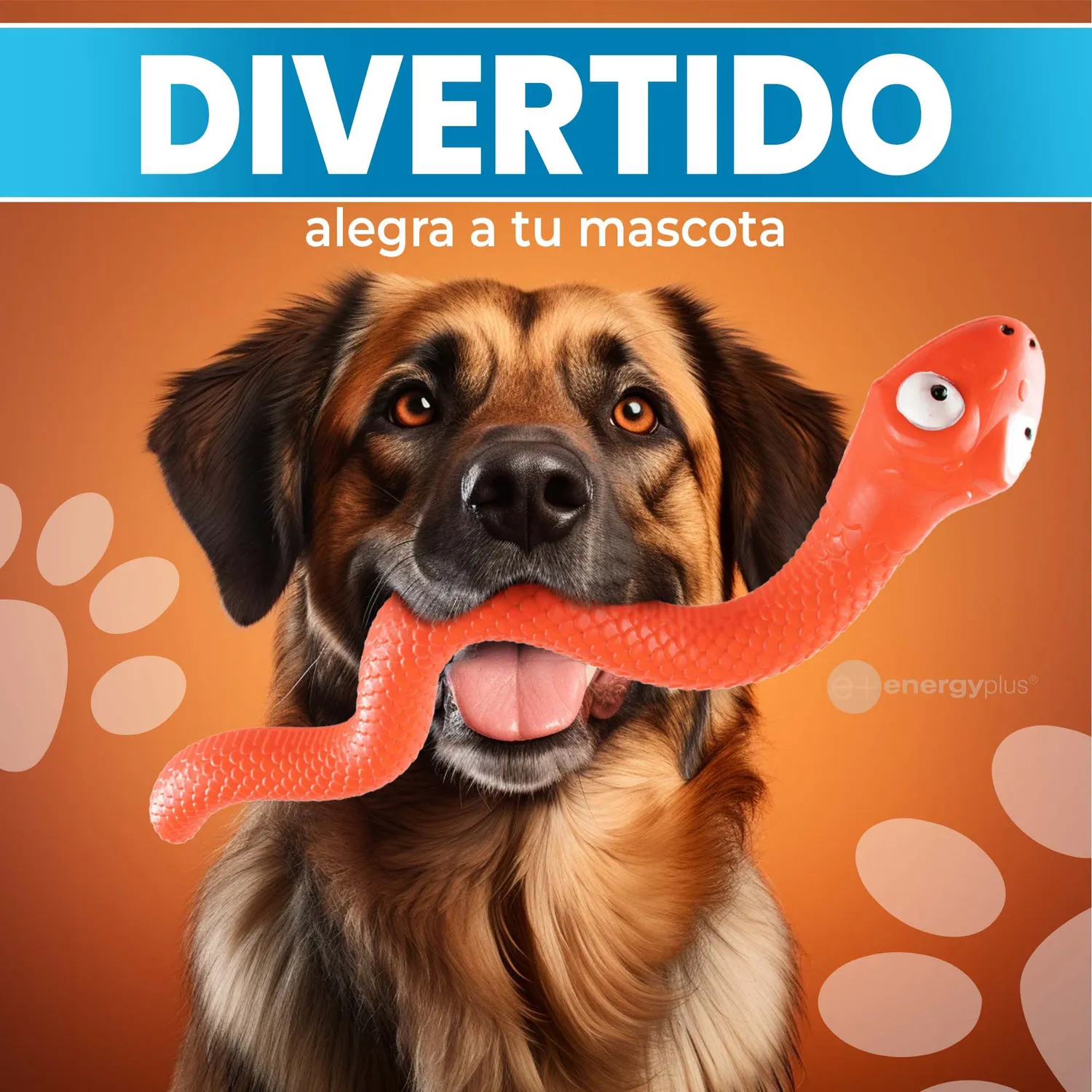 Juguete Para Perro Serpiente : Dispensador Trofeo Naranja 4