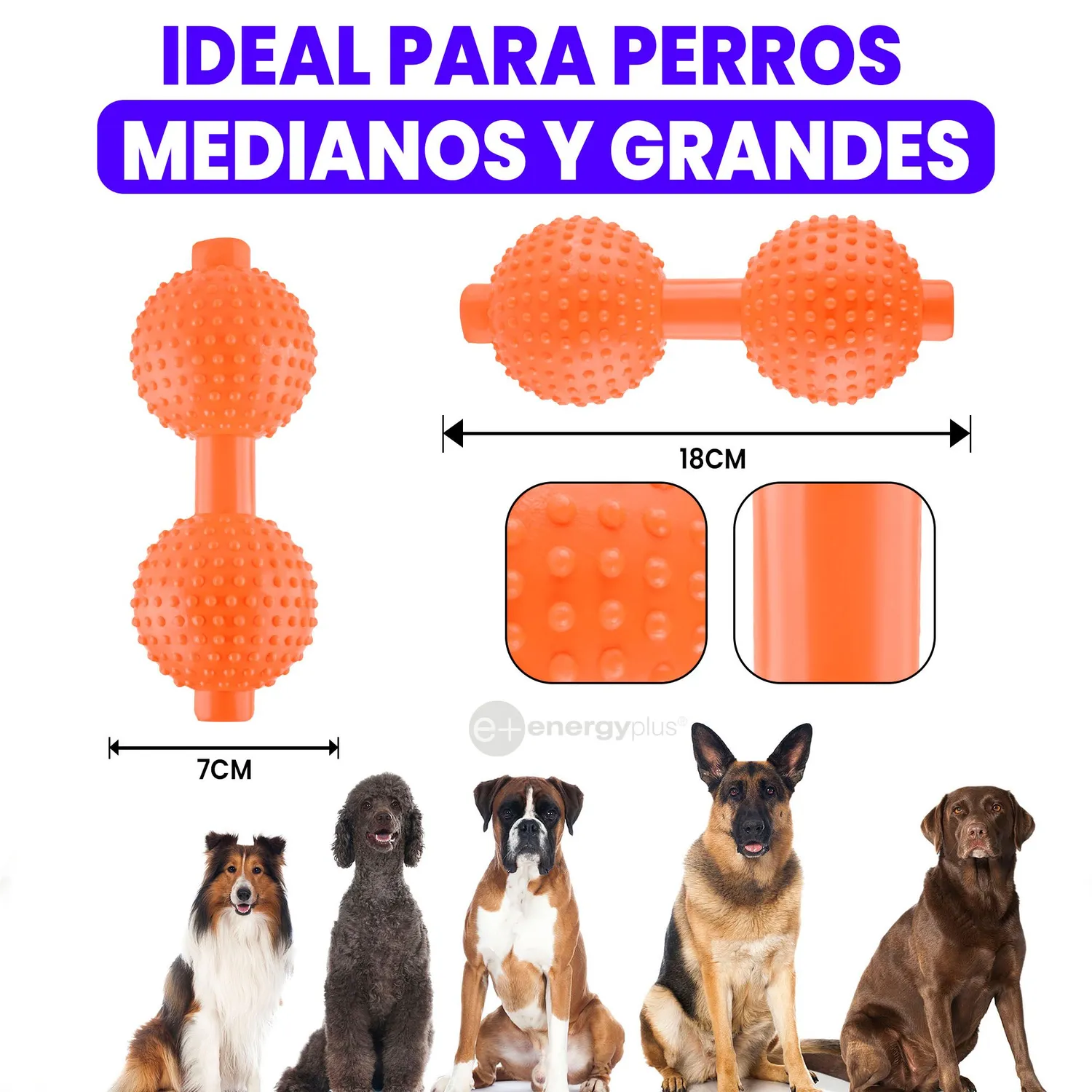 Juguete Para Perro Mordedor Pesa: Razas Medianas Grandes Naranja 5