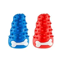Juguete Y Dispensador Para Perro Masticable Azul Rojo Dos Unidades