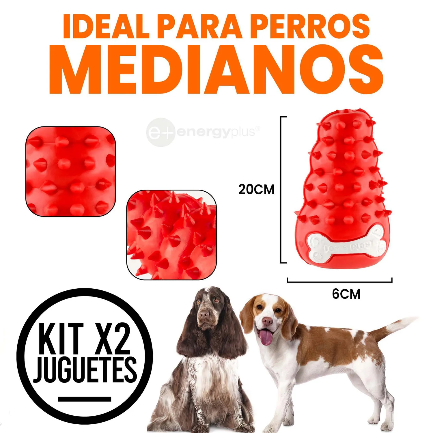 Juguete Y Dispensador Para Perro Masticable Azul Rojo Dos Unidades 5